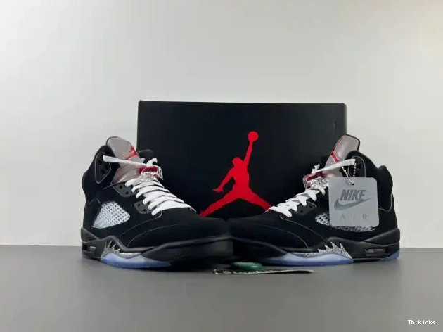 Rep TBK 5 Air Reimagined Metallic HF3975-001 Black Jordan 0615